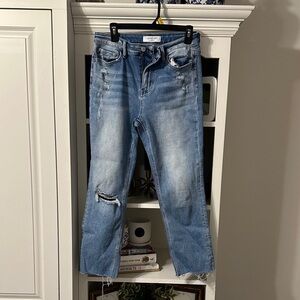 Loveret Women's Light Blue Straight Leg Jeans